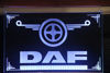 DAF Modern - LKW Rückwandschild Das DAF Modern Logo, individuell, elegant und hoch dekorativ, im Plexiglass verewigt. Mit einem einzigartigem Beleuchtungseffekt, dank unserer speziellen Gravurtechnik. In Ihrem Auftrag gefertigt mit allem was dazu gehört, samt Beleuchtung und Stromversorgung....