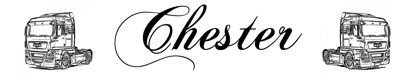 LKW Namensschild mit Gravur - Chester