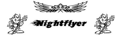 Beleuchtetes LKW Namensschild mit Nightflyer  LED Gravur