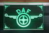 DAF Classic - LKW Rückwandschild Das DAF Classic Logo, individuell, elegant und hoch dekorativ, im Plexiglass verewigt. Mit einem einzigartigem Beleuchtungseffekt, dank unserer speziellen Gravurtechnik. In Ihrem Auftrag gefertigt mit allem was dazu gehört, samt Beleuchtung und Stromversorgung....