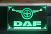 DAF Modern - LKW Rückwandschild Das DAF Modern Logo, individuell, elegant und hoch dekorativ, im Plexiglass verewigt. Mit einem einzigartigem Beleuchtungseffekt, dank unserer speziellen Gravurtechnik. In Ihrem Auftrag gefertigt mit allem was dazu gehört, samt Beleuchtung und Stromversorgung....