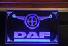 DAF Modern - LKW Rückwandschild Das DAF Modern Logo, individuell, elegant und hoch dekorativ, im Plexiglass verewigt. Mit einem einzigartigem Beleuchtungseffekt, dank unserer speziellen Gravurtechnik. In Ihrem Auftrag gefertigt mit allem was dazu gehört, samt Beleuchtung und Stromversorgung....