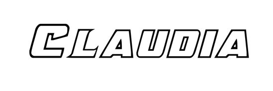Beleuchtetes LKW Namensschild mit Claudia LED Gravur