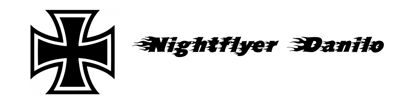 Beleuchtetes LKW Namensschild mit Nightflyer Danilo LED Gravur