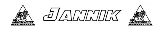 Beleuchtetes LKW Namensschild mit Jannik LED Gravur