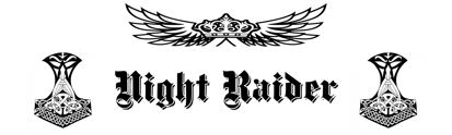 Beleuchtetes LKW Namensschild mit Night Raider LED Gravur