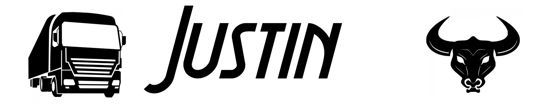 Beleuchtetes LKW Namensschild mit Justin  LED Gravur