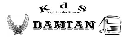 Beleuchtetes LKW Namensschild mit DAMIAN LED Gravur