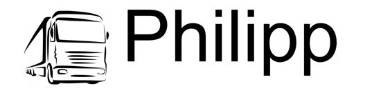 Beleuchtetes LKW Namensschild mit Philipp  LED Gravur
