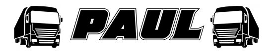 Beleuchtetes LKW Namensschild mit PAUL LED Gravur