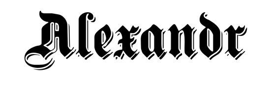 Beleuchtetes LKW Namensschild mit Alexandr LED Gravur