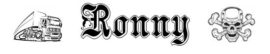 Beleuchtetes LKW Namensschild mit Ronny LED Gravur
