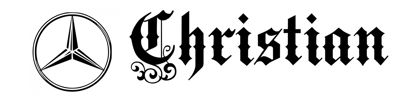 Beleuchtetes LKW Namensschild mit Christian LED Gravur