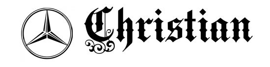 Beleuchtetes LKW Namensschild mit Christian LED Gravur