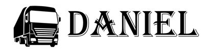 Beleuchtetes LKW Namensschild mit Daniel LED Gravur