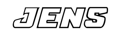 Beleuchtetes LKW Namensschild mit JENS LED Gravur