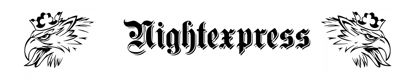 Beleuchtetes LKW Namensschild mit  Nightexpress LED Gravur