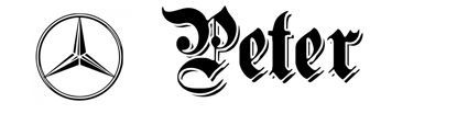 Beleuchtetes LKW Namensschild mit Peter  LED Gravur