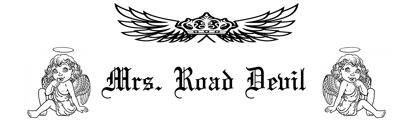 Beleuchtetes LKW Namensschild mit Mrs. Road Devil LED Gravur