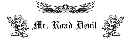 Beleuchtetes LKW Namensschild mit Mr. Road Devil LED Gravur