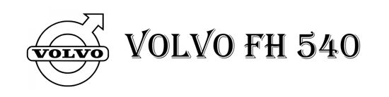 Beleuchtetes LKW Namensschild mit VOLVO FH 540 LED Gravur