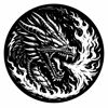 Drachenkopf Untersetzer aus Schiefer – Flammen Fantasy Design