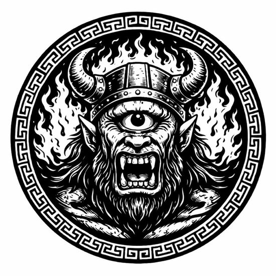 Zyklop Schieferuntersetzer – Mythologie Deko & Fantasy Design