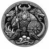Odin Untersetzer – Fenrir & Drache im Wikinger Design