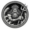 Poseidon Schieferuntersetzer – Griechische Mythologie Deko