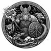 Thor Untersetzer – Mjölnir, Wölfe & Jörmungandr Design