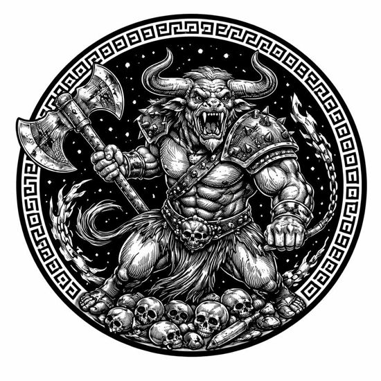 Minotaurus Untersetzer – Griechische Mythologie im epischen Design